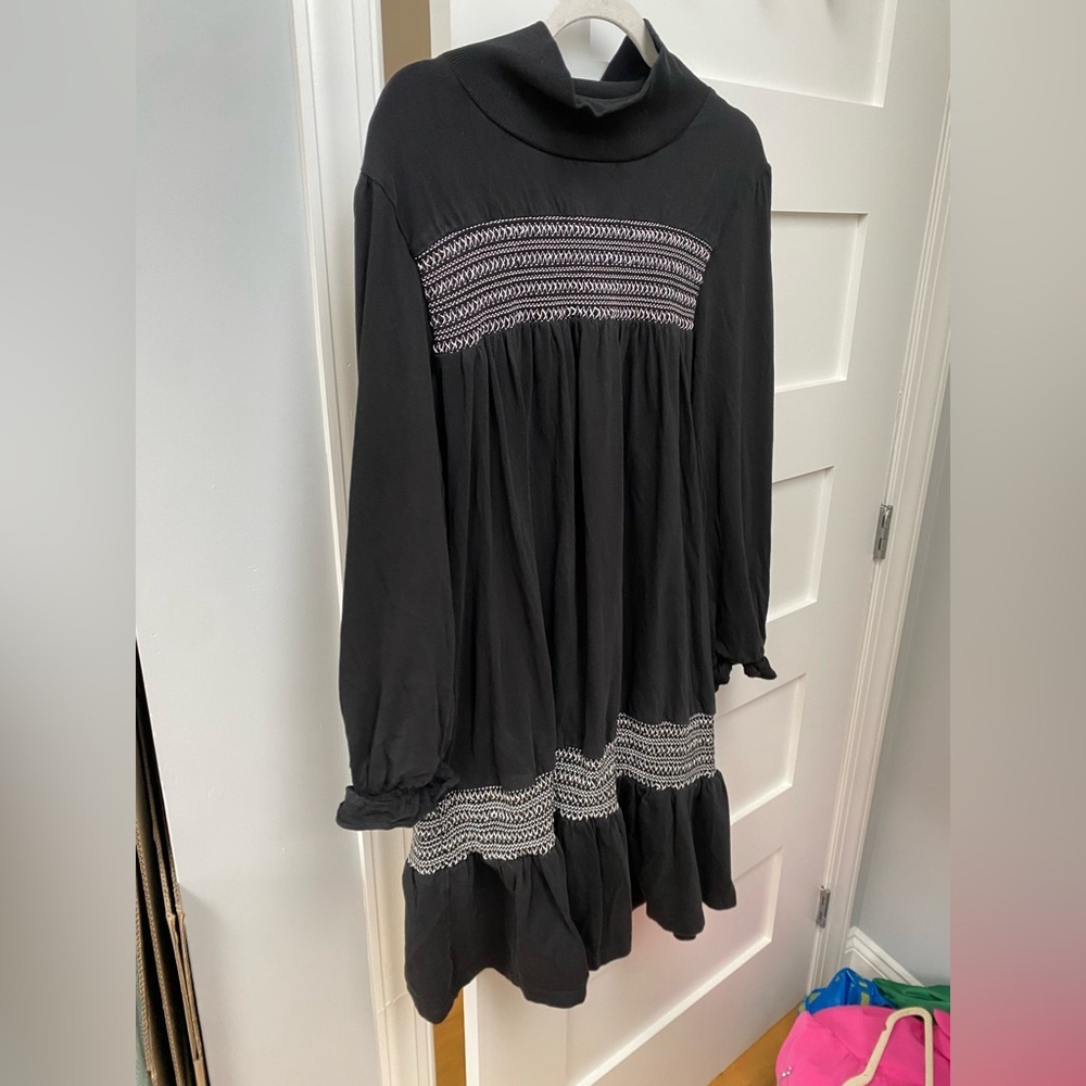 Batsheva Frankie long sleeve modern Victorian black dress​, plus size dress - Picture 5 of 9